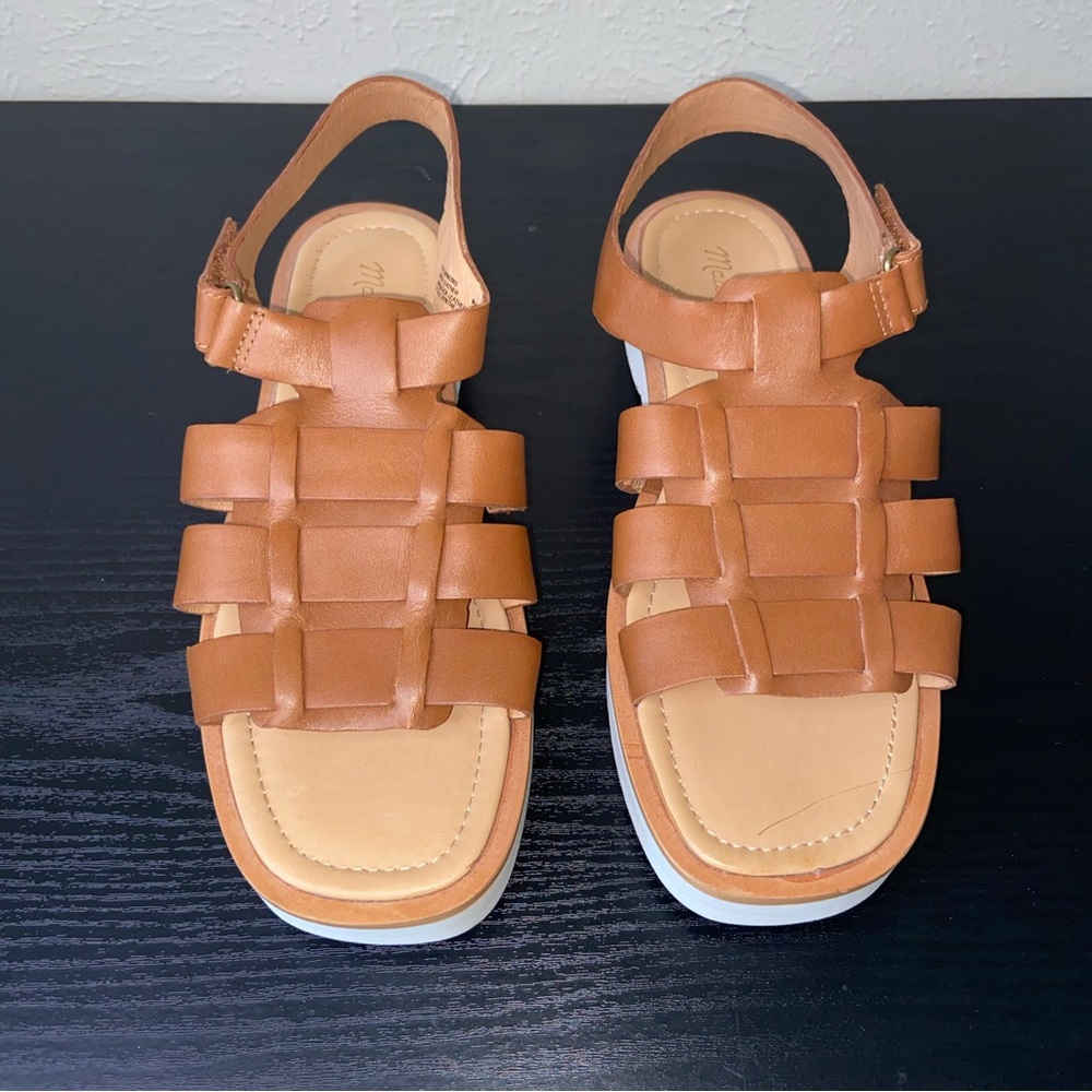 Madewell Lugsole Fisherman Flatform Sandals Leather Size 9.5 (9 1/2) New Read